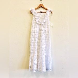 J. Crew white eyelet dress. Size 10. Good condition!